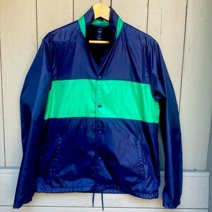 RETRO RHÔNE lined windbreaker ‼️ unworn sample ‼️ mens M in navy and green
